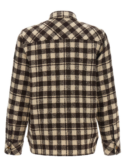 Moncler Checked Shirt Brown