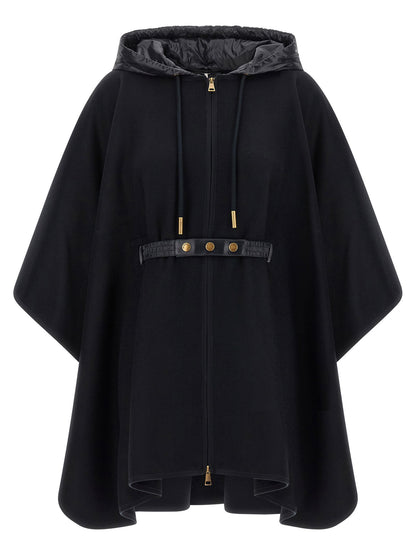 Moncler Two-material Cape Blue