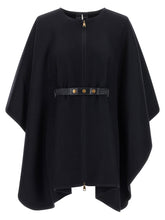 Moncler Two-material Cape Blue