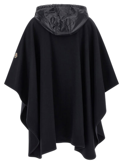 Moncler Two-material Cape Blue
