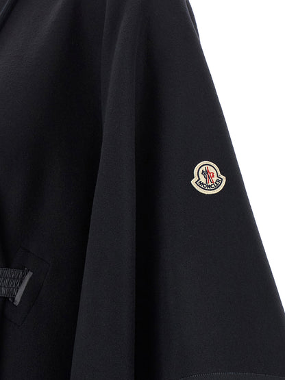 Moncler Two-material Cape Blue