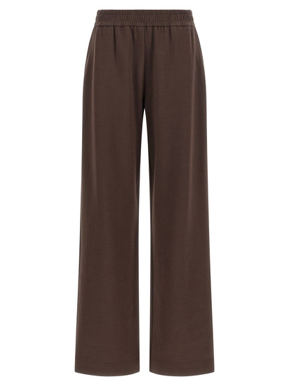 Moncler Double Knit Joggers Brown
