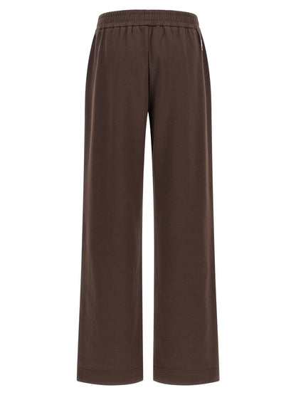Moncler Double Knit Joggers Brown