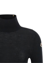 Moncler Logo Turtleneck Sweater Black