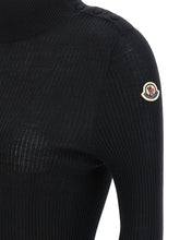 Moncler Logo Turtleneck Sweater Black