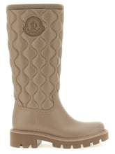 Moncler Kickstream High Rain Boots Beige