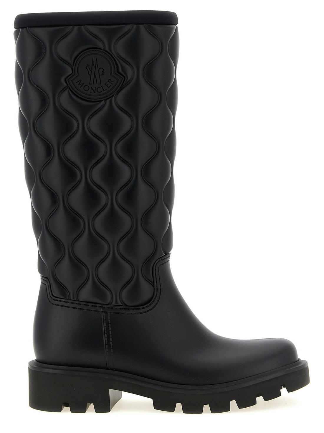 Moncler Kickstream High Rain Boots Black