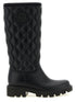 Moncler Kickstream High Rain Boots Black
