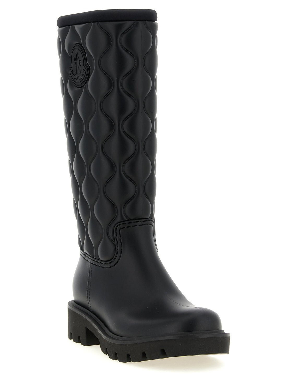 Moncler Kickstream High Rain Boots Black