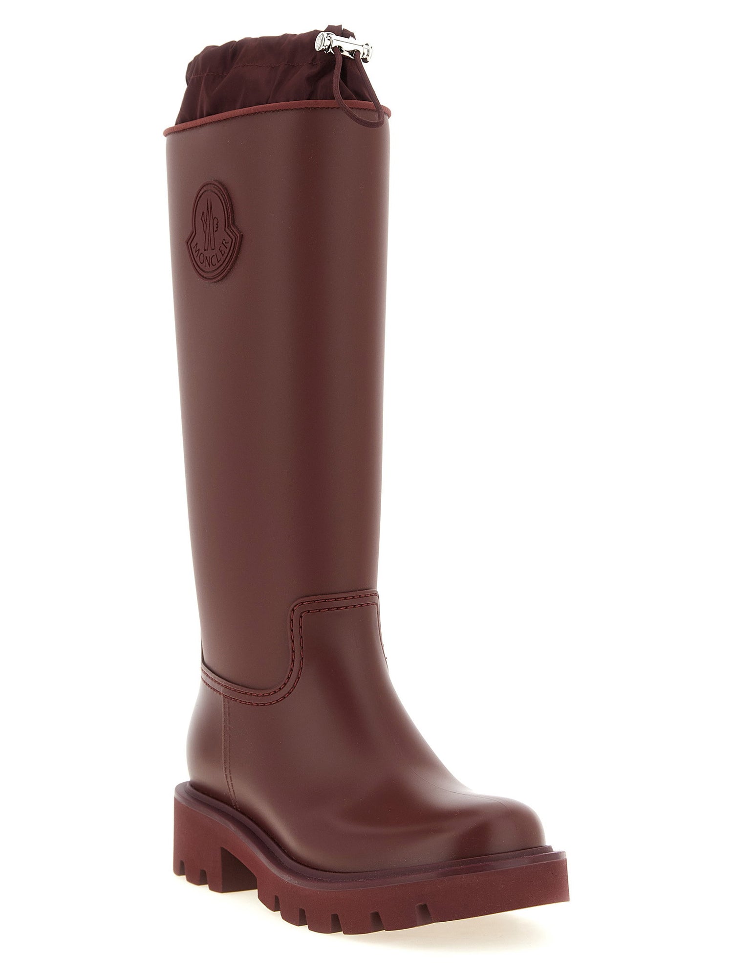 Moncler Kickstream High Rain Boots Bordeaux