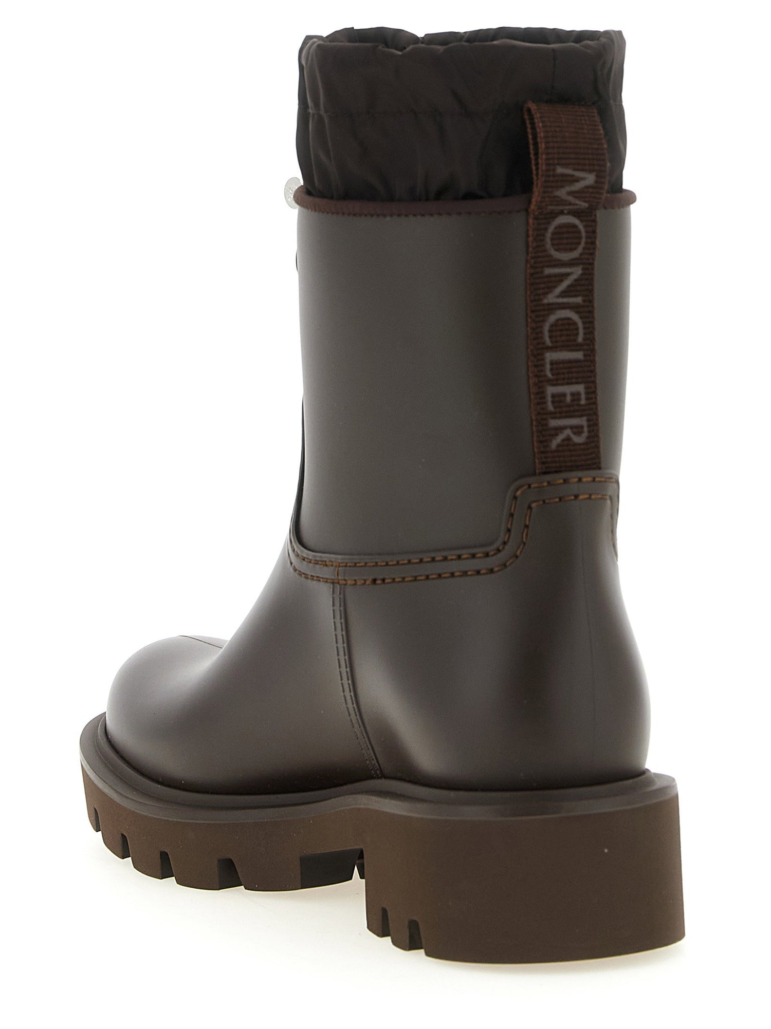 Moncler Kickstream Rain Boots Brown