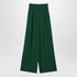 Max Mara Wide-Leg Emerald Green Cady Trousers Green
