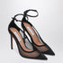 Aquazzura Love Affair 85 black suede and mesh pumps black