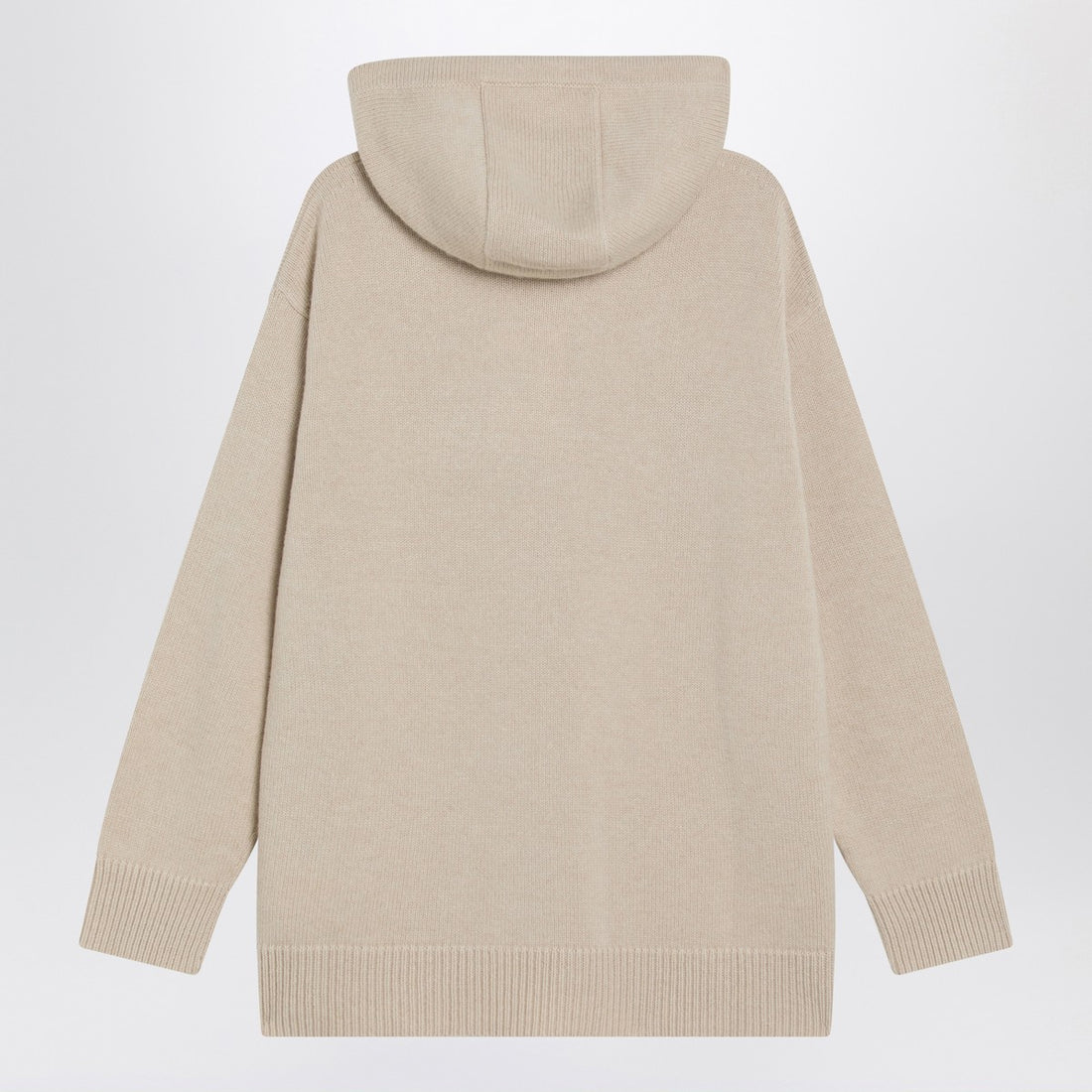 Max Mara Beige Wool and Cashmere Knit Hoodie Beige