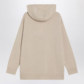 Max Mara Beige Wool and Cashmere Knit Hoodie Beige