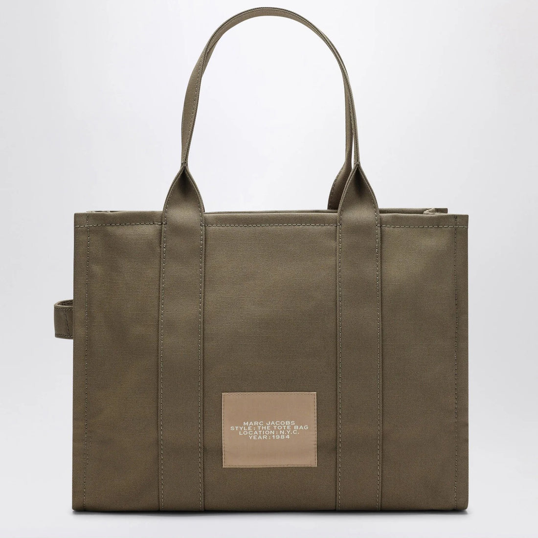 Marc Jacobs Slate Green Canvas Large Tote Bag