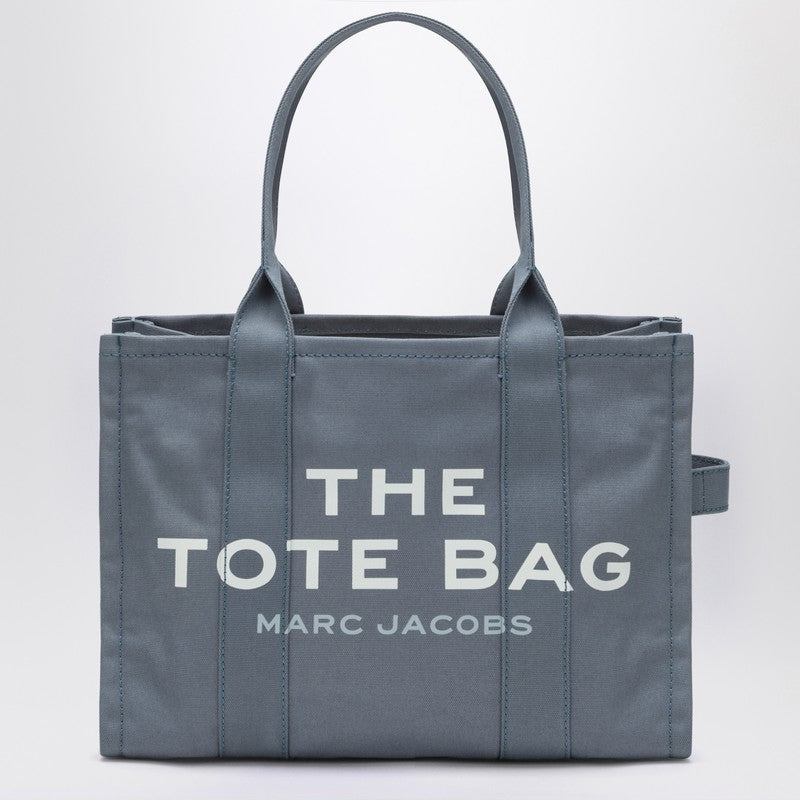 Marc Jacobs Large Blue Canvas Tote Bag with Logo Blue