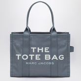 Marc Jacobs Large Blue Canvas Tote Bag with Logo Blue