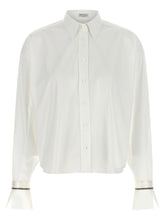 Brunello Cucinelli Shiny Cuffs Shirt White