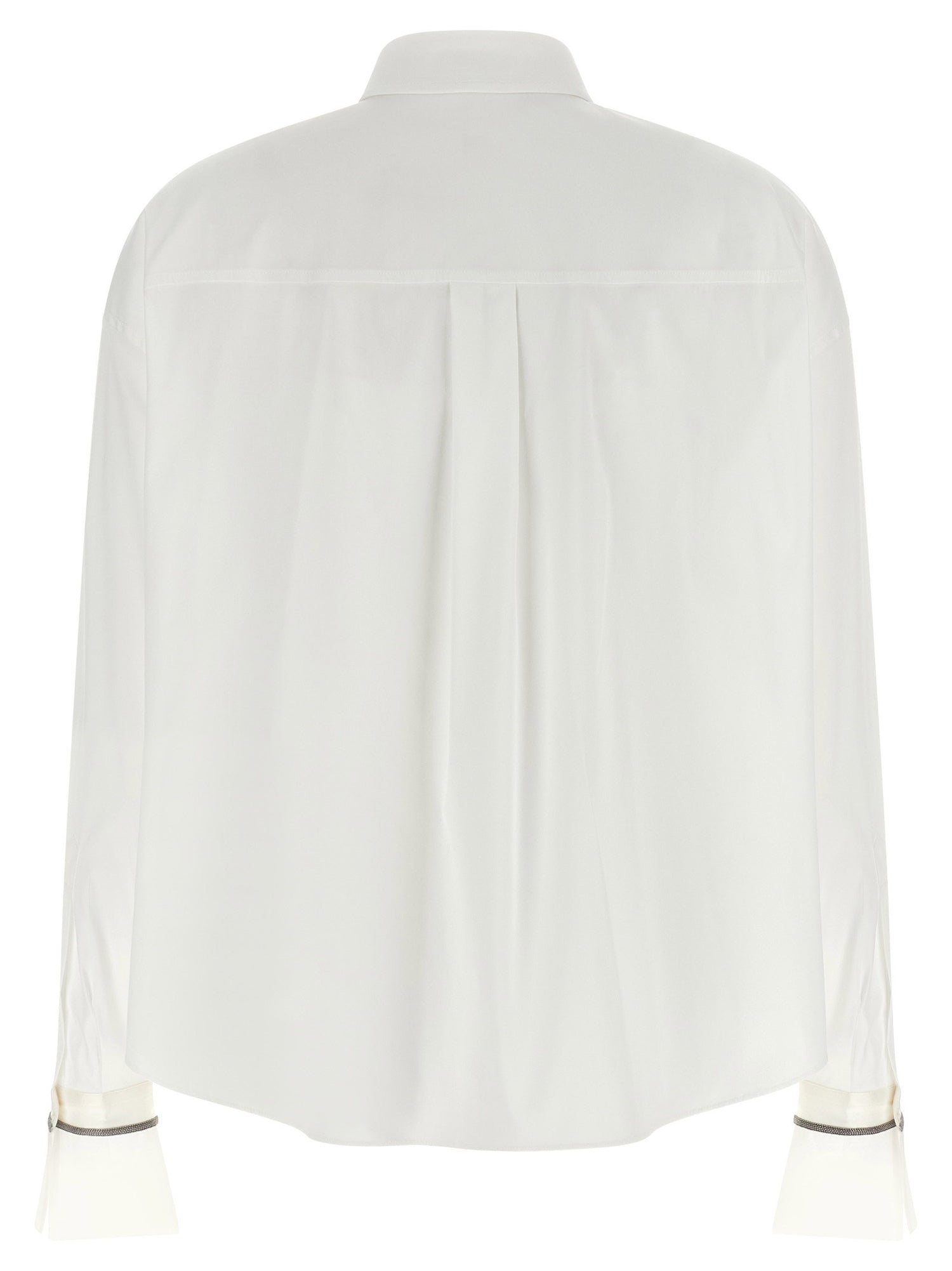 Brunello Cucinelli Shiny Cuffs Shirt White