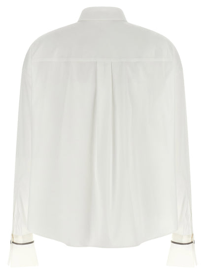 Brunello Cucinelli Shiny Cuffs Shirt White
