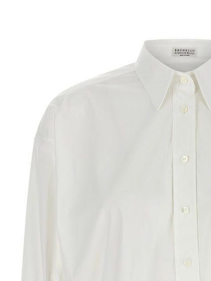 Brunello Cucinelli Shiny Cuffs Shirt White