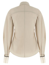 Brunello Cucinelli Shiny Cuffs Shirt Beige