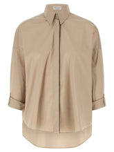 Brunello Cucinelli Shiny Trim Shirt Beige