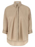 Brunello Cucinelli Shiny Trim Shirt Beige