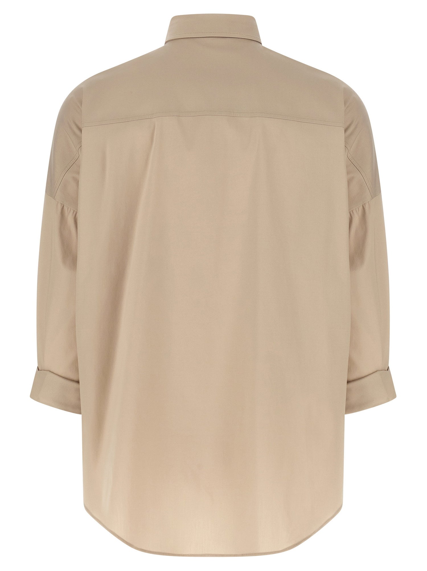 Brunello Cucinelli Shiny Trim Shirt Beige