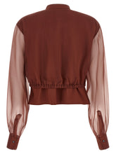 Brunello Cucinelli Silk Sleeves Blouse Brown
