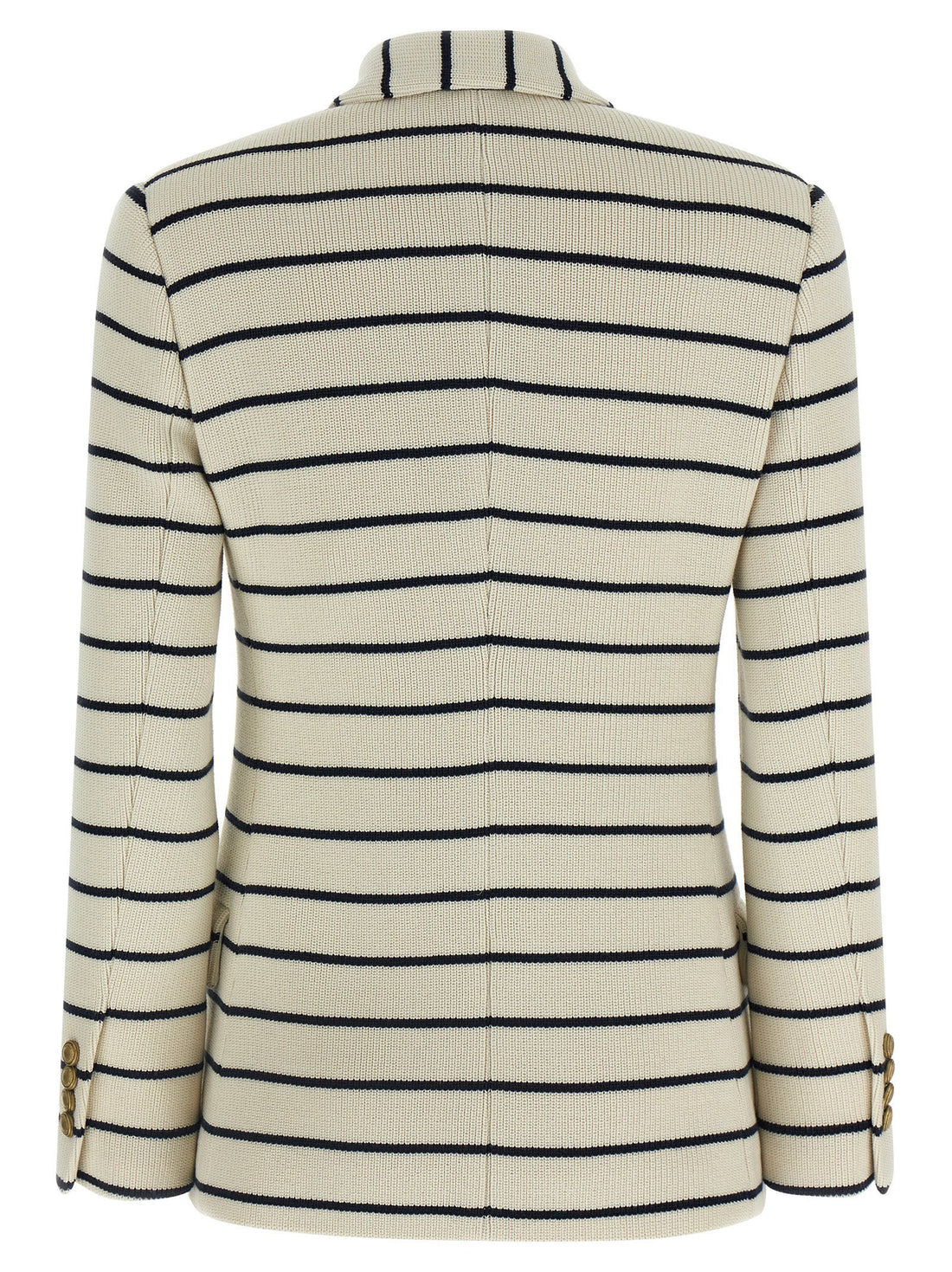 Brunello Cucinelli Striped Sweater Blazer Blue