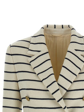 Brunello Cucinelli Striped Sweater Blazer Blue