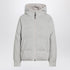 Brunello Cucinelli Greige Cashmere-Blend Down Jacket with Lamé Hood Grey