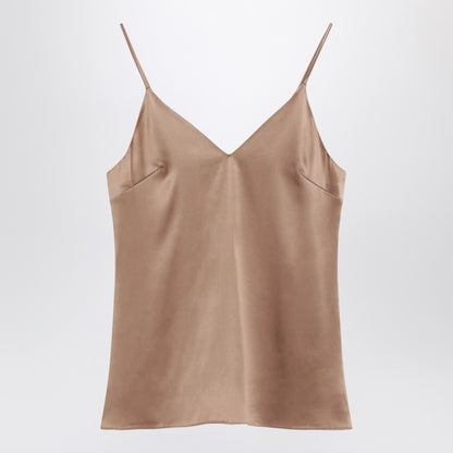 Brunello Cucinelli Silk Blend Tank Top Beige