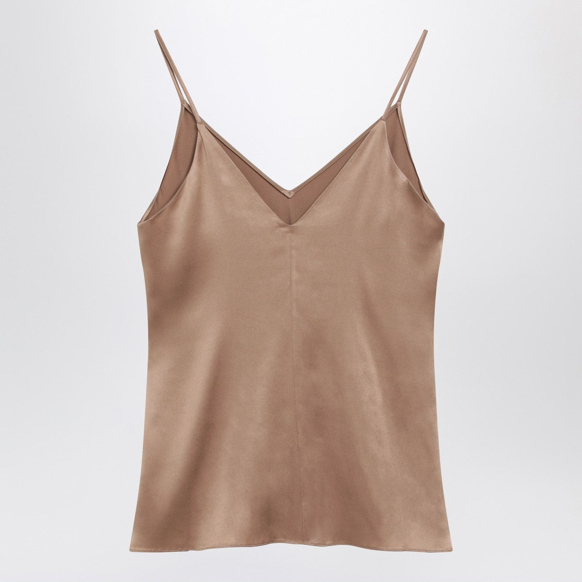 Brunello Cucinelli Silk Blend Tank Top Beige