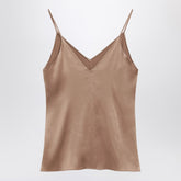 Brunello Cucinelli Silk Blend Tank Top Beige