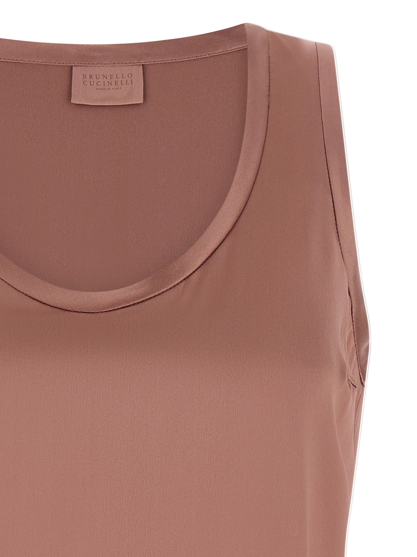 Brunello Cucinelli Satin Top Pink