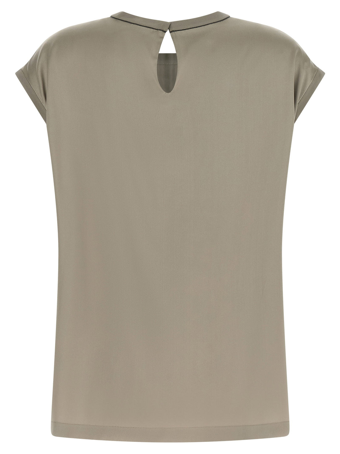 Brunello Cucinelli Satin Blouse Green