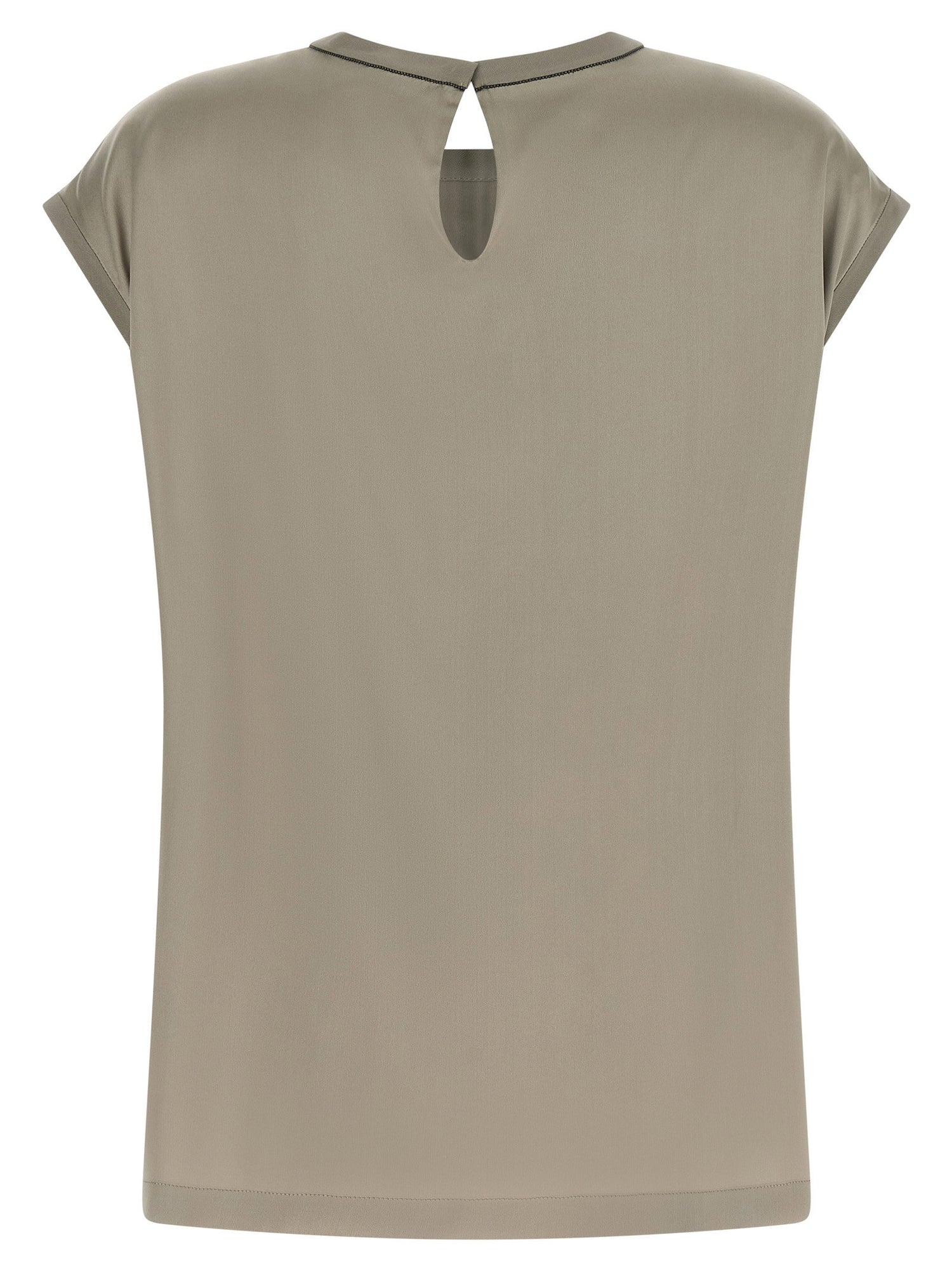 Brunello Cucinelli Satin Blouse Green