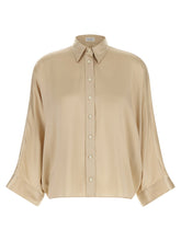 Brunello Cucinelli Monile Satin Shirt Beige