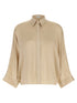 Brunello Cucinelli Monile Satin Shirt Beige