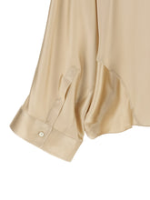 Brunello Cucinelli Monile Satin Shirt Beige