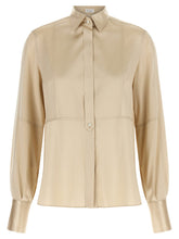 Brunello Cucinelli Satin Silk Shirt Beige