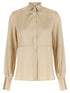 Brunello Cucinelli Satin Silk Shirt Beige