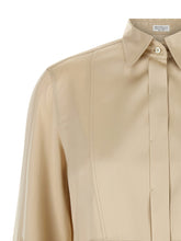 Brunello Cucinelli Satin Silk Shirt Beige