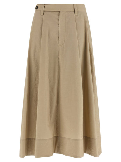 Brunello Cucinelli Cotton Skirt Beige