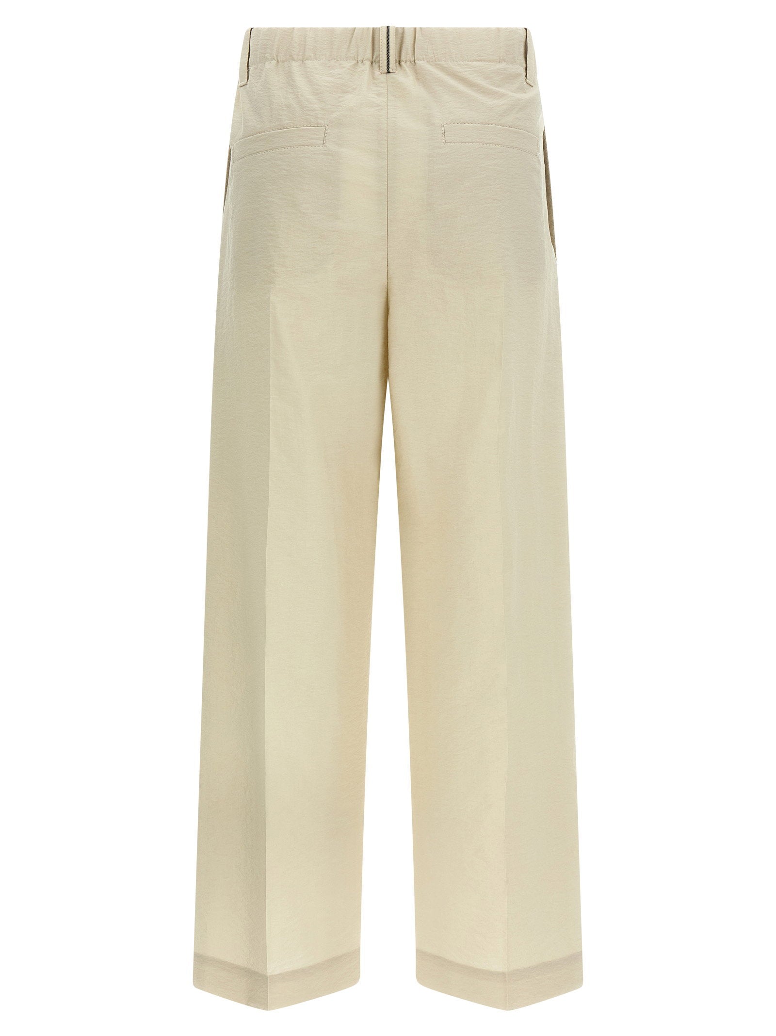 Brunello Cucinelli Cotton Trousers White
