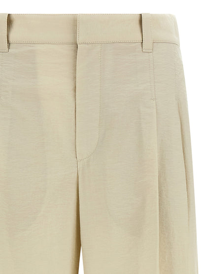 Brunello Cucinelli Cotton Trousers White