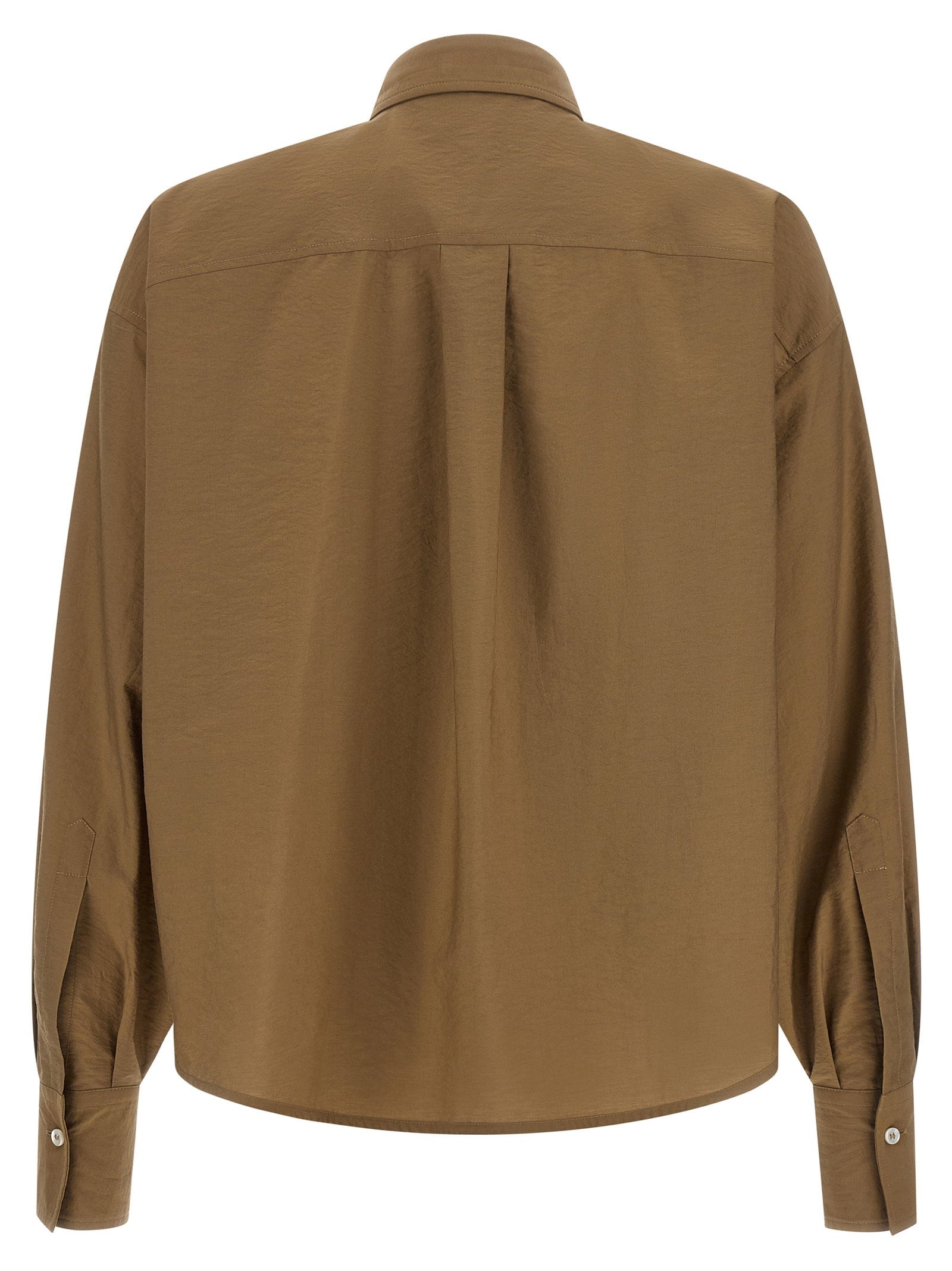 Brunello Cucinelli Dazzling Seabed Embroidery Shirt Beige